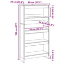 Bogskab 2 pcs Sonoma 80 x 30 x 155 cm Konstrueret træ