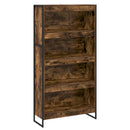 Bogskab 2 pcs Røget Eg 80 x 30 x 155 cm Konstrueret træ