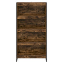 Bogskab 2 pcs Røget Eg 80 x 30 x 155 cm Konstrueret træ