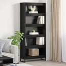 Bogskab 2 pcs Sort eg 80 x 30 x 189,5 cm Konstrueret træ