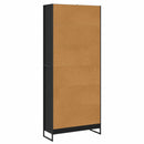 Bogskab 2 pcs Sort eg 80 x 30 x 189,5 cm Konstrueret træ