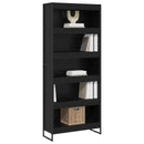 Bogskab 2 pcs Sort eg 80 x 30 x 189,5 cm Konstrueret træ