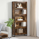 Bogskab 2 pcs Røget Eg 80 x 30 x 189,5 cm Konstrueret træ