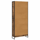 Bogskab 2 pcs Røget Eg 80 x 30 x 189,5 cm Konstrueret træ
