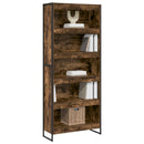 Bogskab 2 pcs Røget Eg 80 x 30 x 189,5 cm Konstrueret træ
