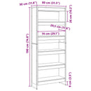 Bogskab 2 pcs Røget Eg 80 x 30 x 189,5 cm Konstrueret træ