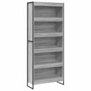 Bogskab 2 pcs Grå Sonoma 80 x 30 x 189,5 cm Konstrueret træ