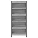 Bogskab 2 pcs Grå Sonoma 80 x 30 x 189,5 cm Konstrueret træ