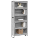 Bogskab 2 pcs Grå Sonoma 80 x 30 x 189,5 cm Konstrueret træ