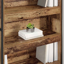 Bogskab 2 pcs Gammelt træ 80 x 30 x 189,5 cm Konstrueret træ