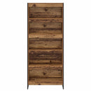 Bogskab 2 pcs Gammelt træ 80 x 30 x 189,5 cm Konstrueret træ