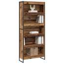Bogskab 2 pcs Gammelt træ 80 x 30 x 189,5 cm Konstrueret træ