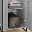 Warderobe med dør Grå Sonoma 50 x 50 x 200 cm Konstrueret træ