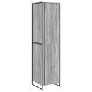 Warderobe med dør Grå Sonoma 50 x 50 x 200 cm Konstrueret træ