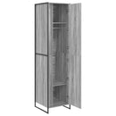 Warderobe med dør Grå Sonoma 50 x 50 x 200 cm Konstrueret træ
