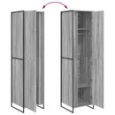 Warderobe med dør Grå Sonoma 50 x 50 x 200 cm Konstrueret træ