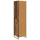 Warderobe med dør Gammelt træ 50 x 50 x 200 cm Konstrueret træ