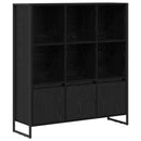 Bogskab 2 pcs Sort eg 99,5 x 30 x 108 cm Konstrueret træ