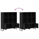 Bogskab 2 pcs Sort eg 99,5 x 30 x 108 cm Konstrueret træ