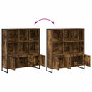 Bogskab 2 pcs Røget Eg 99,5 x 30 x 108 cm Konstrueret træ