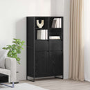 Sideboard Sort eg 81 x 36 x 150.5 cm Konstrueret træ
