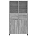 Sideboard 2 pcs Grå Sonoma 81 x 36 x 150.5 cm Konstrueret træ