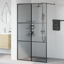 Walk-in brusevæg Sort 115 x 195 cm hærdet glas