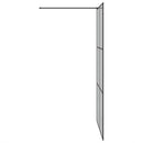 Walk-in brusevæg Sort 115 x 195 cm hærdet glas
