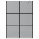 Walk-in brusevæg Sort 140 x 195 cm hærdet glas
