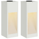 Solar Led Sti Lys 2 pcs Hvid Koldvalset Stål