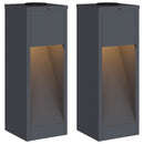 Solar Led Sti Lys 2 pcs Antracit Koldvalset Stål