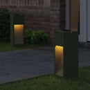 Solar Led Sti Lys 2 pcs Oliven grøn Koldvalset Stål