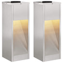 Solar Led Sti Lys 2 pcs Sølv Rustfrit stål