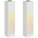 Solar Led Sti Lys 2 pcs Hvid Koldvalset Stål