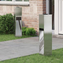 Solar Led Sti Lys 2 pcs Sølv Rustfrit stål