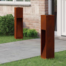 Solar Led Sti Lys med batteridrevne lys 2 pcs Bronze Cortenstål