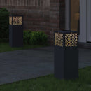 Solar LED sti lys 2 pcs Antracit Koldvalset Stål