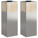 Solar LED sti lys 2 pcs Sølv Rustfrit stål
