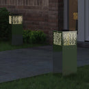 Solar LED sti lys med batteridrevne lys 2 pcs Sølv Galvaniseret