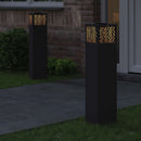 Solar LED sti lys 2 pcs Sort Koldvalset Stål