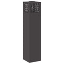 Solar LED sti lys 2 pcs Sort Koldvalset Stål