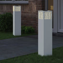 Solar LED sti lys 2 pcs Hvid Koldvalset Stål
