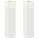 Solar LED sti lys 2 pcs Hvid Koldvalset Stål