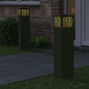 Solar LED sti lys 2 pcs Oliven grøn Koldvalset Stål