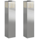 Solar LED sti lys 2 pcs Sølv Rustfrit stål