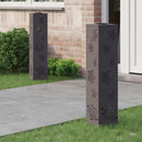 Solar LED sti lys 2 pcs Sort Koldvalset Stål