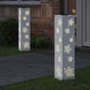 Solar LED sti lys 2 pcs Hvid Koldvalset Stål