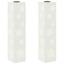 Solar LED sti lys 2 pcs Hvid Koldvalset Stål