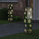 Solar LED sti lys 2 pcs Sølv Galvaniseret Stål