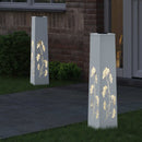 Solar LED sti lys 2 pcs Hvid Koldvalset Stål